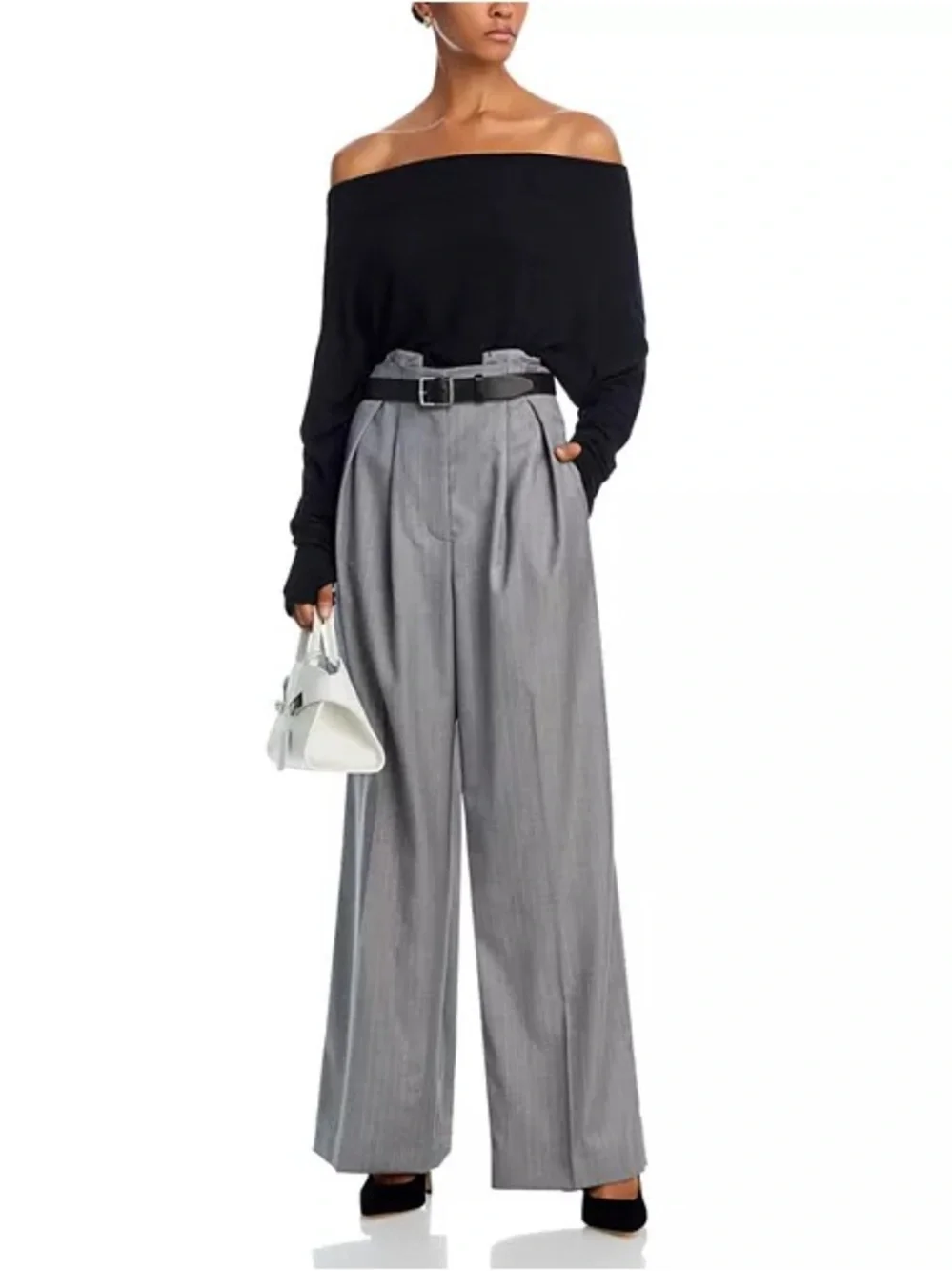 Six fifty anywhere top - Off-Shoulder Black Women's Sweater - Classic Knit